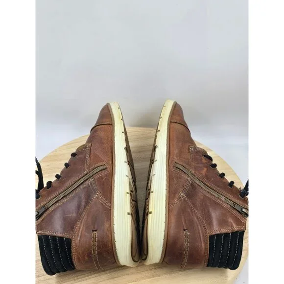 BULL BOXER Adyn Boot Mens Leather Side Zip Lace Up Sneaker Shoes Portugal sz 10 - Picture 6 of 9